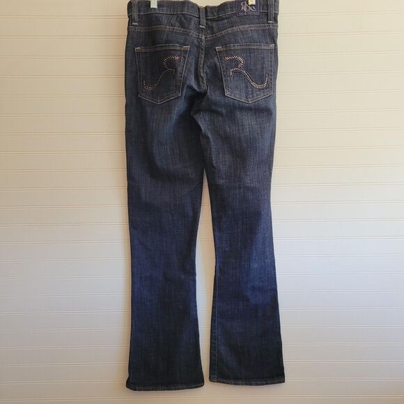 Rock & Republic Kasandra Jeans Size 10  Bootcut Dark Wash Distressed - Picture 6 of 9